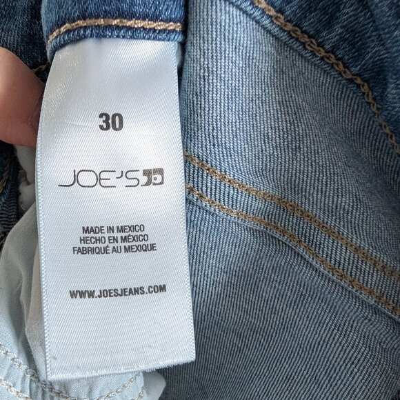 Joe's Jeans straight leg 10" rise rolled hem cropped lightweight jeans Size 30 - Picture 7 of 9